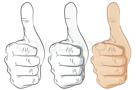 Illustration Of Hands Thumbs Up With Stock Vector Colourbox