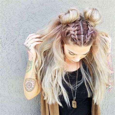 Trend Watch Mohawk Braid Into Top Knot Half Up