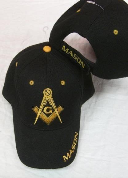 Freemason Black Embroidered Adjustable Hat Mason Masonic Lodge Baseball