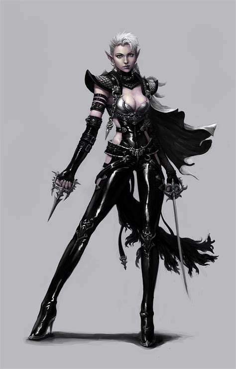 Dark Elf Assassin By Dimelife On Deviantart Dark Elf Fantasy Character Design Fantasy Female