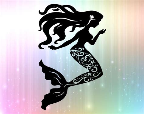 Little Mermaid Silhouette Svg Free 172 Svg File For Diy Machine