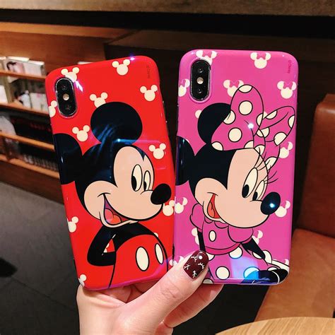 New Cute Naughty Mickey Minnie Phone Case For Iphone 6 7 8 Plus Blu Ray