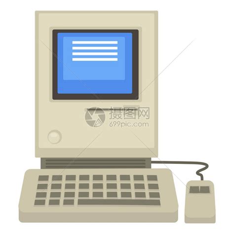 80年代老式计算机插画图片下载 正版图片306557202 摄图网
