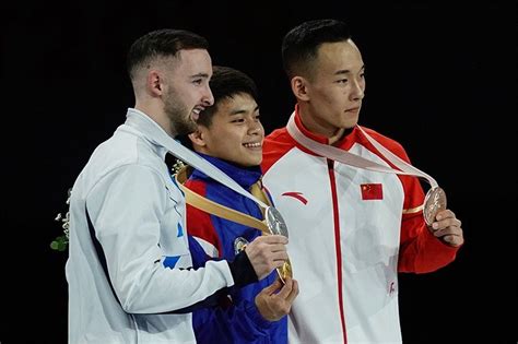 Carlos edriel yulo (born february 16, 2000) is a filipino artistic gymnast who has won bronze and gold at the world artistic gymnastics championships. Filipino teen Yulo wins men's floor world title | Philstar.com
