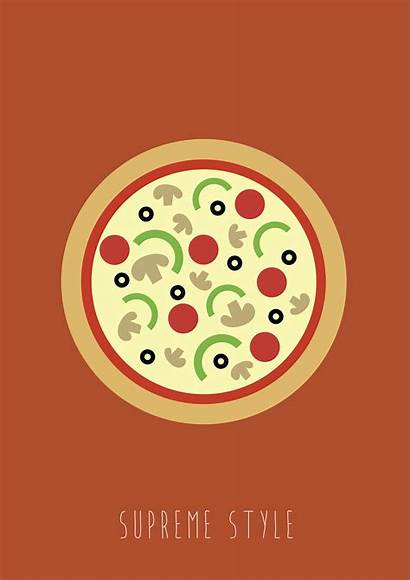 Pizza Minimalist Posters Behance Classics