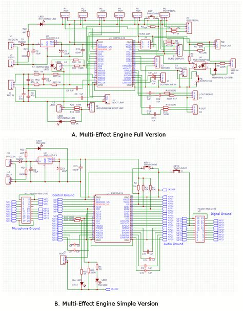 Schematic capture is the process of creating an electronic diagram or an electronic schematic. ESP32-A1S Guitar Multi-Effect Engine with Microphone and MIDI I/O - Deeptronic