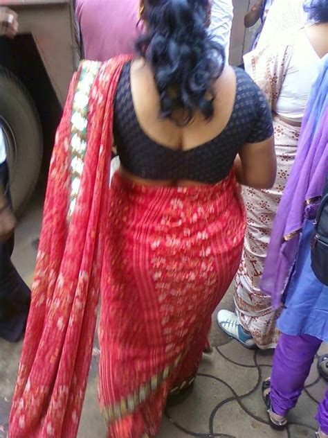 Tamil Aunties Hot Back Side View Beauty Traditional Sarees Nice