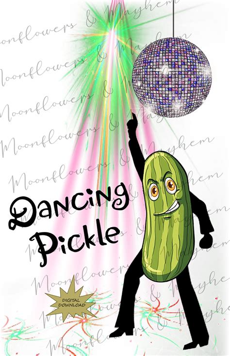 Dancing Pickle Digital Download Sublimation Etsy
