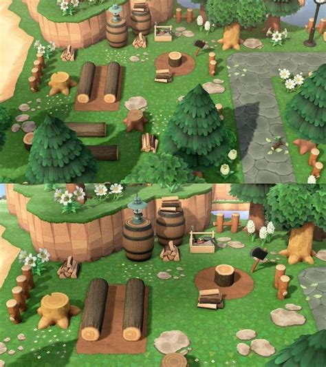 Maybe you would like to learn more about one of these? I designed a cozy and small lumber yard! : AnimalCrossing ...