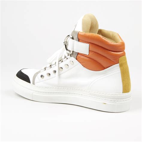 High Top Sneaker White Us 7 Pelle Line Touch Of Modern