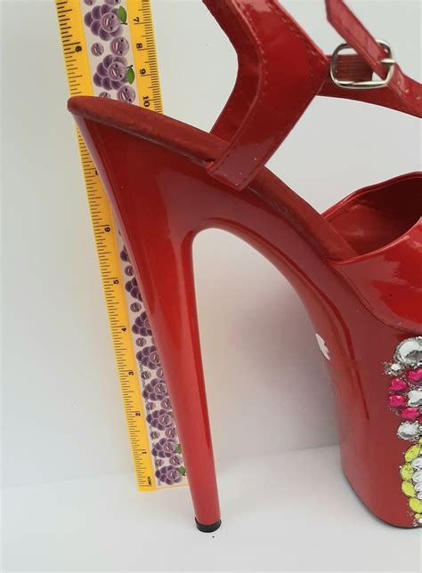 Ready To Ship Now Stripper Heels Red Size Pole Dancefeature Etsy