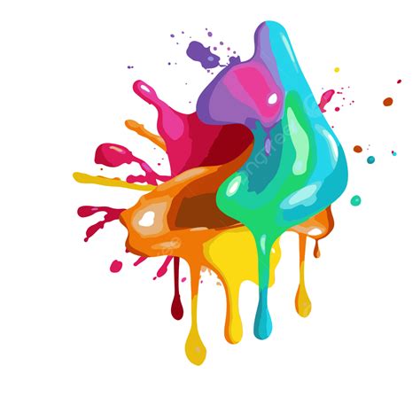 페인트 튄 클립 아트 컬러 페인트 튀다 아래로 만화 벡터 페인트 튀김 클립 아트 만화 Png 일러스트 및 벡터 에 대한 무료 다운로드 Pngtree