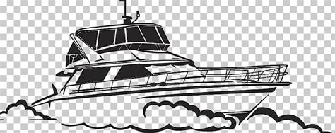 Yacht Drawing Boat Illustration PNG Clipart Black Cartoon