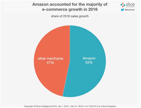 Amazon captured more than half of all online sales growth last year