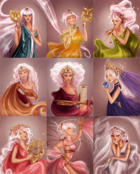 twogranniesandanaxe: The Nine Muses as I post them in Deviantart