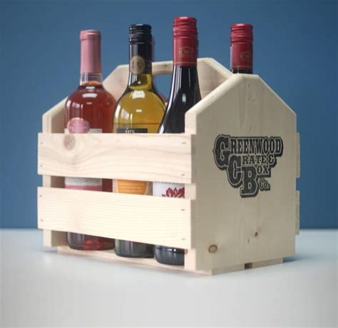 Six Bottle Wood Wine Crates Greenwood Crate And Box Co