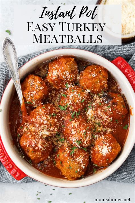 How to make instant pot ground turkey quinoa bowls cook ground turkey until small pieces form. Easy Instant Pot Turkey Meatballs | Mom's Dinner