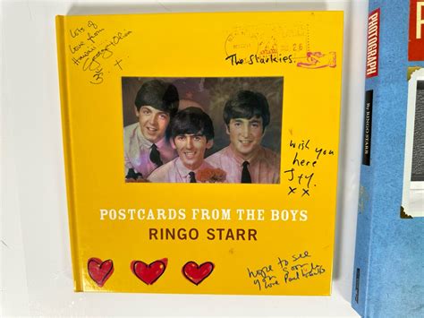 Pair Of Ringo Starr Hardcover Books Postcards From The Boys And Photograph By Ringo Starr