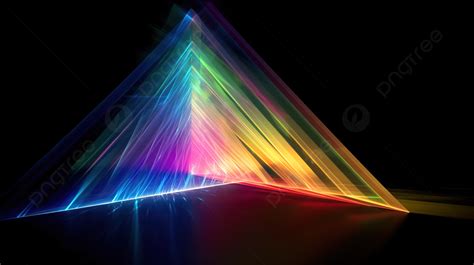 3d Illustration Prism Dispersing A Ray Of Light Into A Colorful