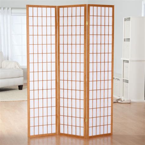 Gtu Furniture Japanese Style 3 Panels Wood Shoji Room Divider Screen