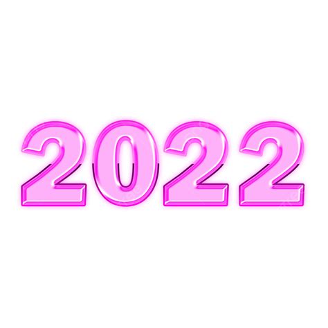 Rosa Brillante 2022 Año Nuevo Efectos De Texto Png Imagen Y Archivo Psd