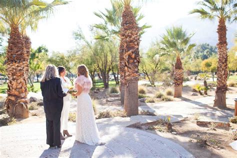 Garden Wedding Meets Desert In Palm Springs Lesbian Elopement