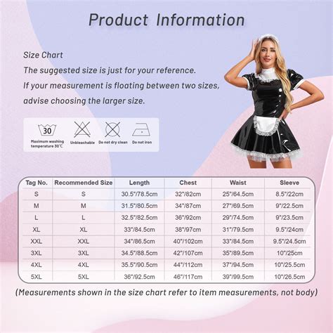 Us Womens Wet Look Leather French Maid Costume Outfits Apron Fancy
