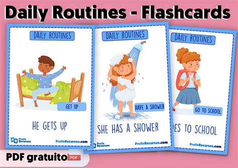 Buy Tarjetas De Vocabulario Rutina Diaria Daily Routines Flashcards My Xxx Hot Girl