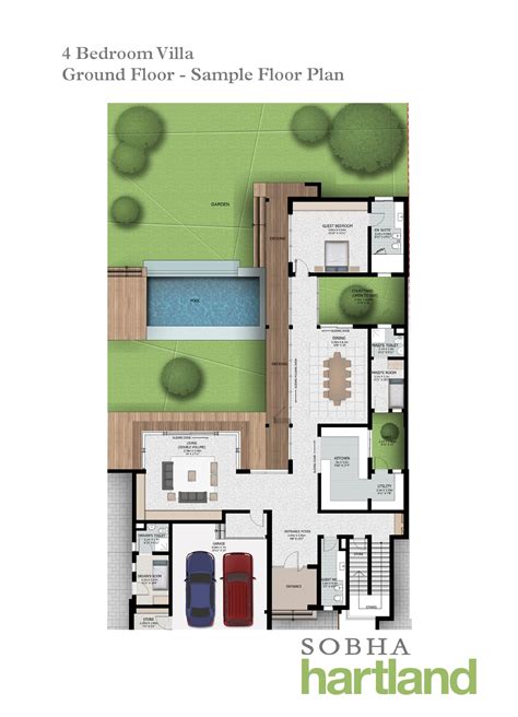 Sobha Hartland Villa Plans Villa Plan Floor Plans How To Plan