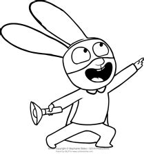 Simon the rabbit coloring page