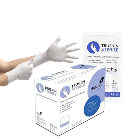Sterile Disposable Latex Surgical Gloves Size 7 50 Pairs Box