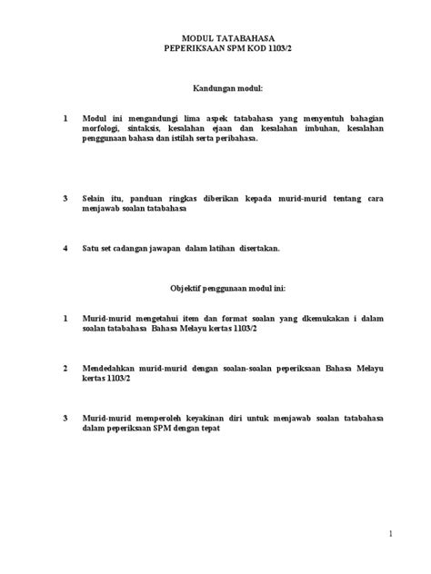 Modul Tatabahasa Bm Spm