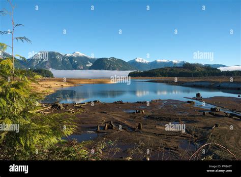 Stave Lake In The Winter In Mission British Columbia Canada Stock