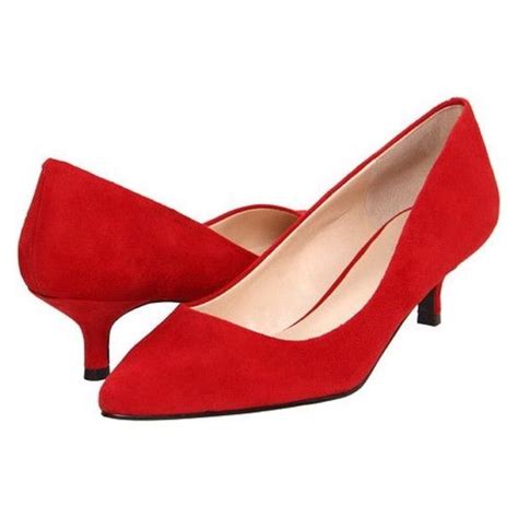 Nine West Red Suede Kitten Heel Pumps Heels Prom Heels Red Holiday Shoes