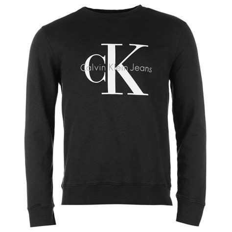 Calvin Klein Gents Mens Core Logo Crewneck Sweater Long Sleeve Jumper