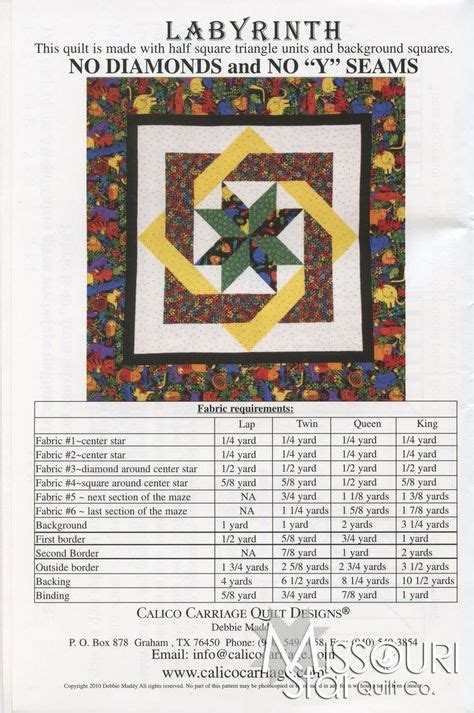 Labyrinth Quilt Patterns Labyrinth Pattern Calico Carriage Quilt