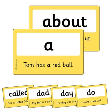 100 High Frequency Words Laminated Cards Home Learning