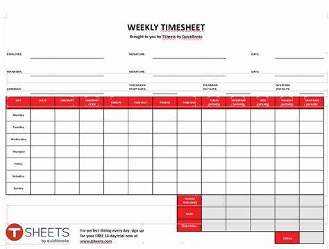 Excel Timesheet Template With Tasks