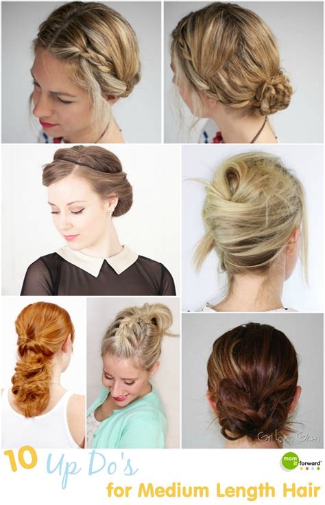 Here we have the easiest one for you. 10 Up Do's for Medium Length Hair - Mom it ForwardMom it ...
