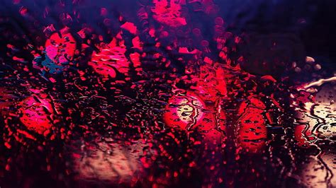 Hd Wallpaper Water On Glass Water Drops Lights Bokeh Depth Of Field Wallpaper Flare