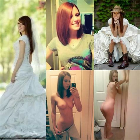 Real Amateur Newly Wed Wives Get Naughty In Their Wedding Pic Of