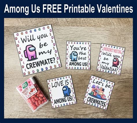 Among Us Valentine Cards Diy