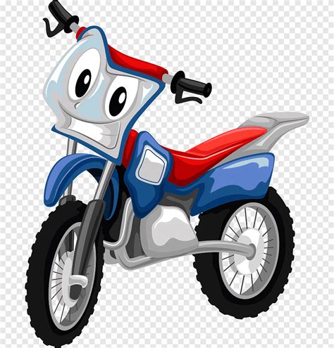 Motocross Azul Y Rojo Personaje De Motos Motocicleta De Dibujos