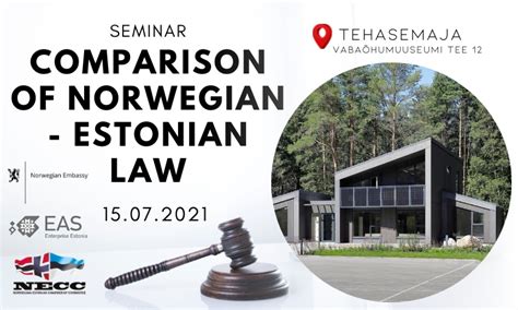 Seminar Comparison Of Estonian Norwegian Law Norwegian Estonian