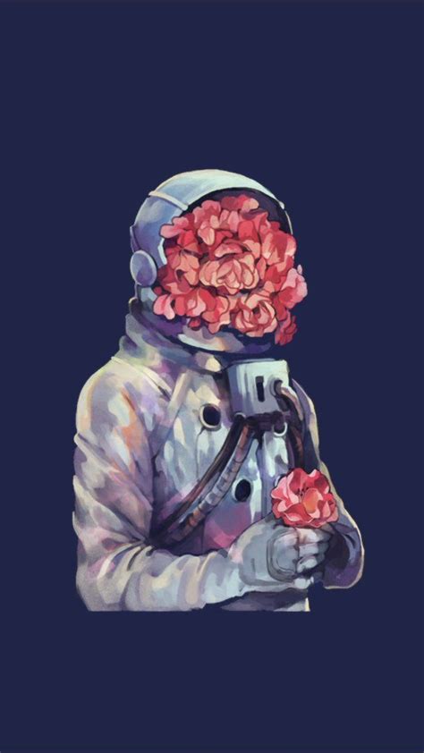 Astronaut Flower Wallpapers Top Free Astronaut Flower Backgrounds