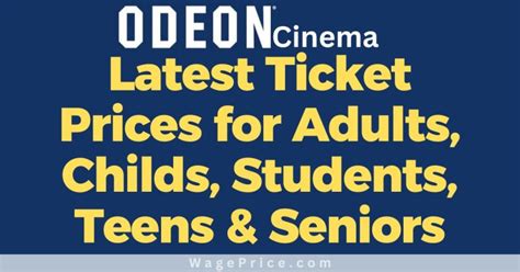 Odeon Cinema Ticket Prices 2024 Uk