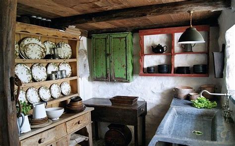 Go Green Rustic Cottage Interiors Country Cottage Kitchen Cottage