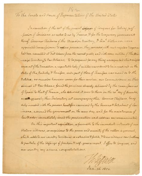Congress In The Archives • On October 20 1803 The Senate Ratified The