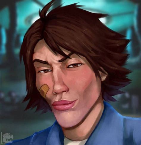 A Digital Painting Of A Man With A Piece Of Paper In His Mouth And Nose