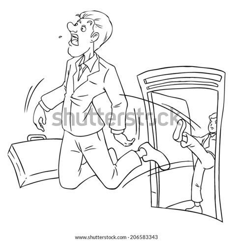 Cartoon Businessman Being Kicked Out 스톡 벡터 로열티 프리 Shutterstock